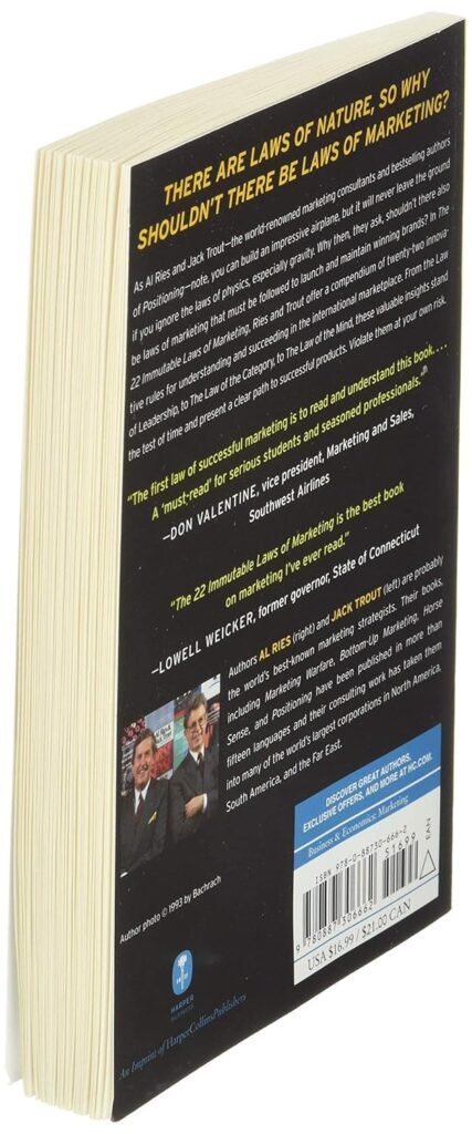 The 22 Immutable Laws of Marketing: Violate Them at Your Own Risk!     Paperback – April 27, 1994